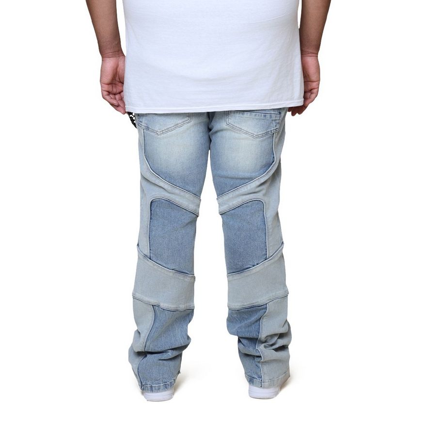 SMOKE RISE COLORBLOCK AND PIPING JEANS