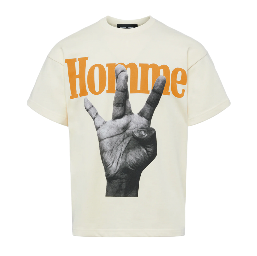 HOMME FEMME TWISTED FINGERS-CREAM/ORANGE