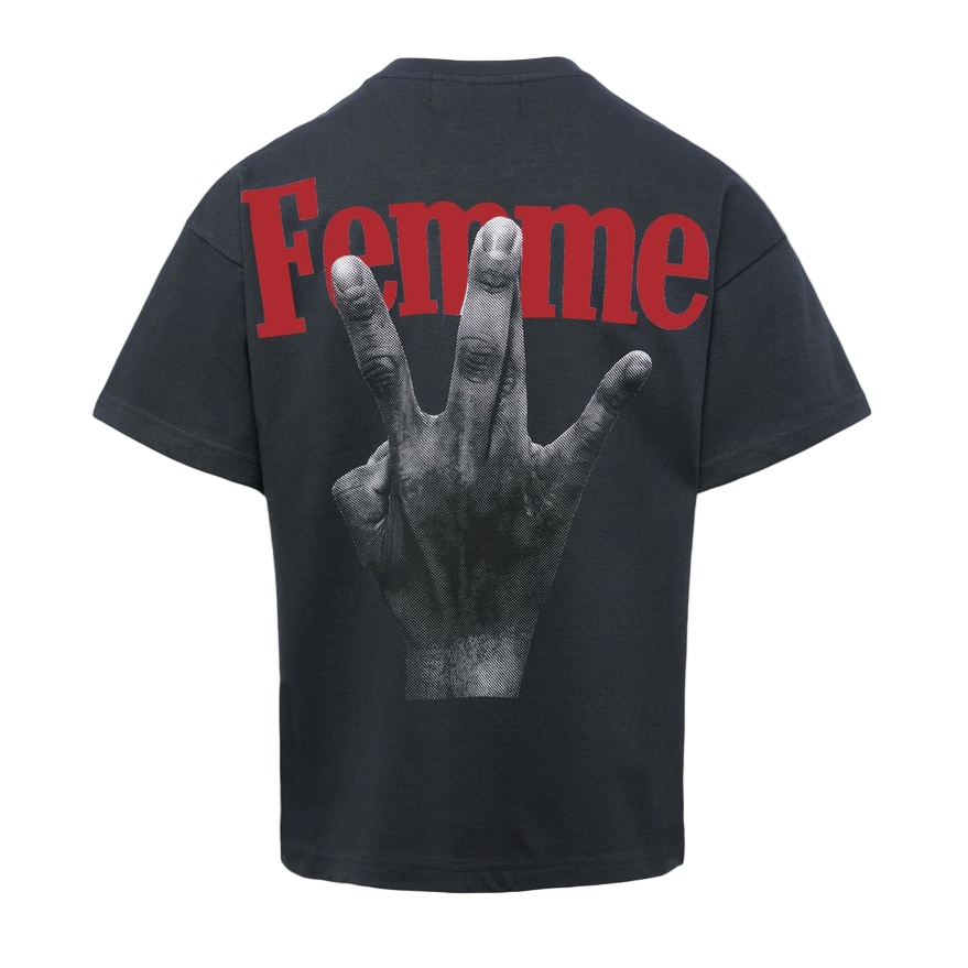 HOMME FEMME TWISTED FINGERS-BLACK/RED