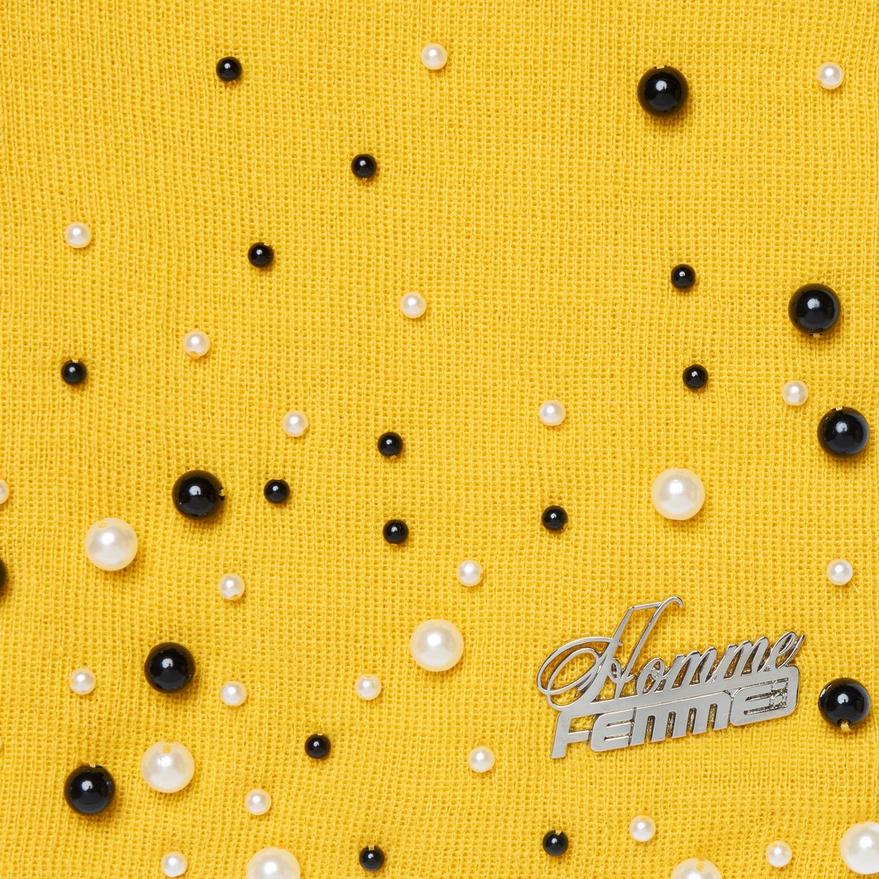 HOMME FEMME PEARLBEANIE-YELLOW