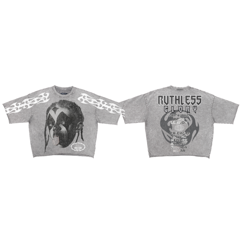 ROKU RUTHLESS GLORY ENZYME WASHED CROPPED