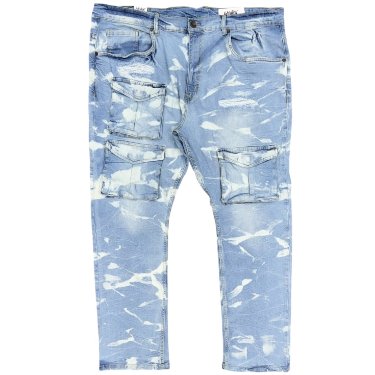 EVOLUTION SLIM COMBAT CARGO JEAN-ICE BLUE by EVOLUTION