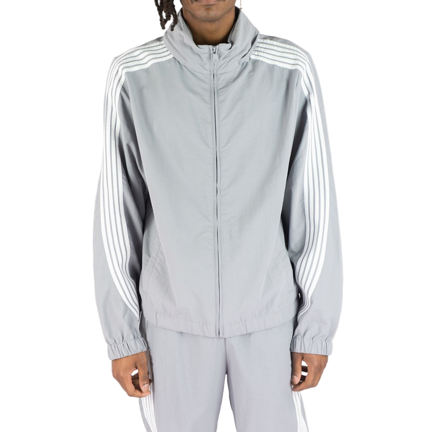 REBEL MINDS BENT STRIPES NYLON JACKET