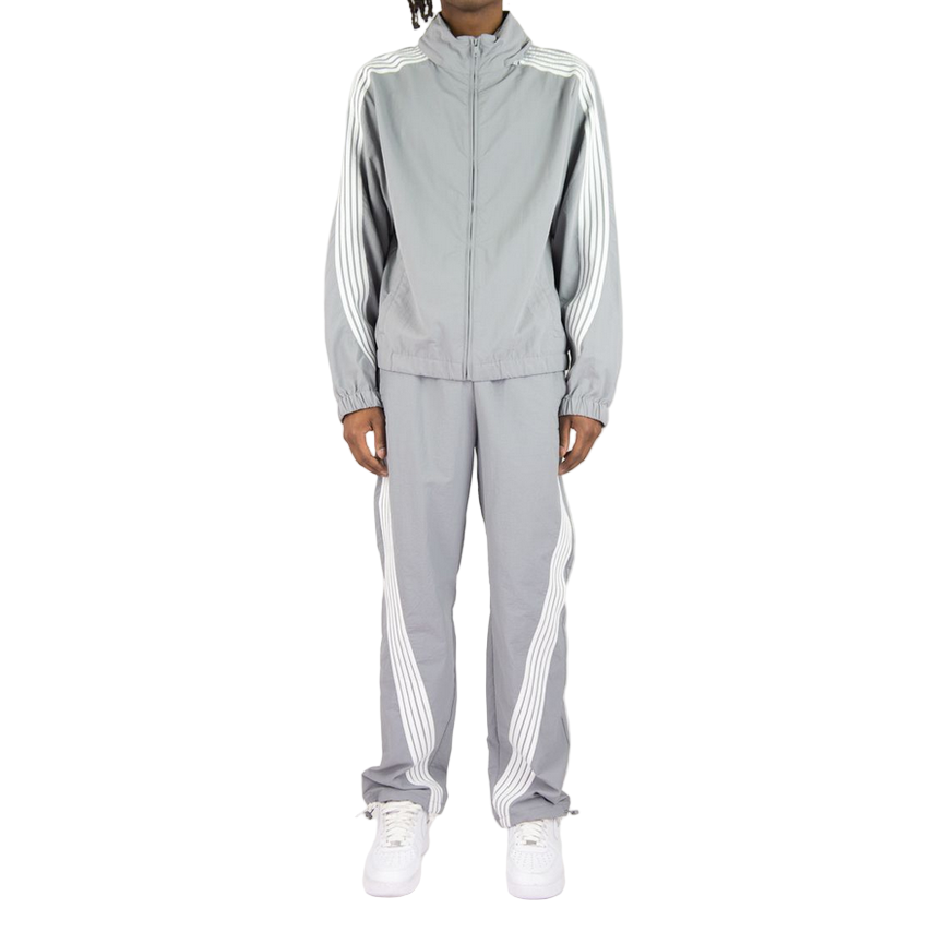 REBEL MINDS BENT STRIPES NYLON JACKET