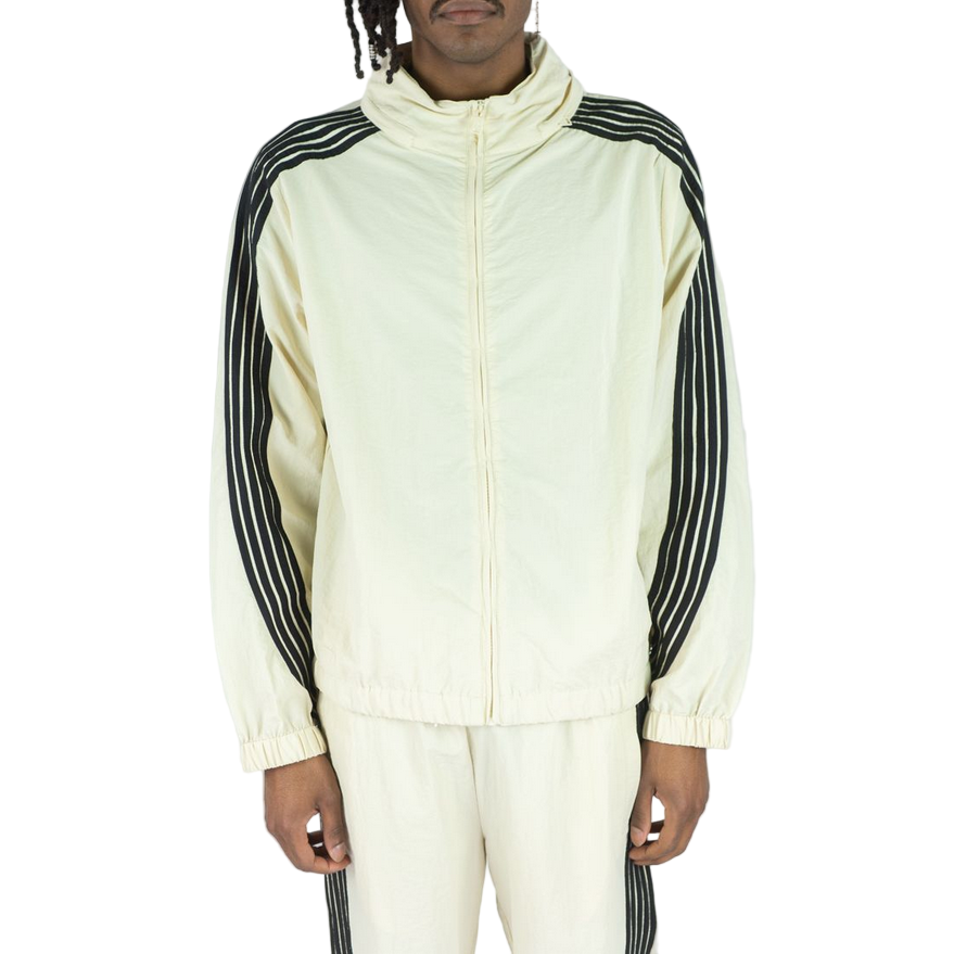 REBEL MINDS BENT STRIPES NYLON JACKET by Rebel Minds