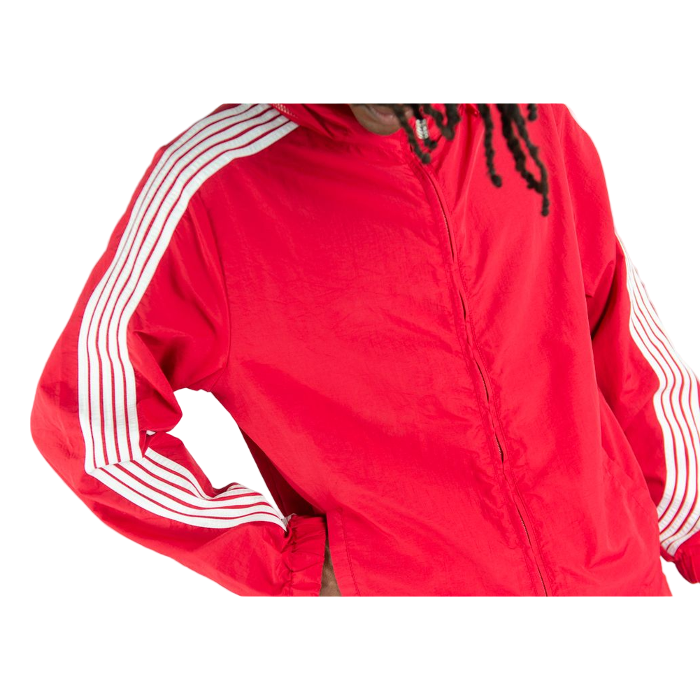 REBEL MINDS BENT STRIPES NYLON JACKET