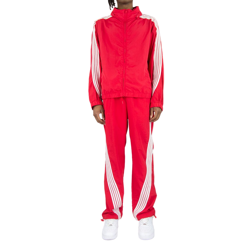 REBEL MINDS BENT STRIPES NYLON JACKET