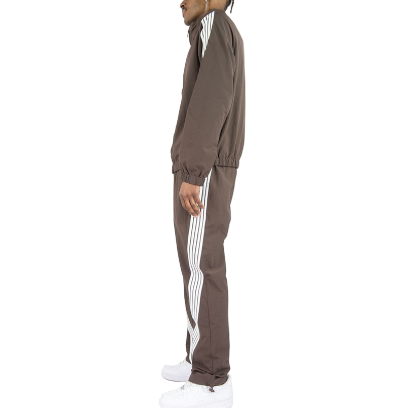 REBEL MINDS BENT STRIPES NYLON JACKET by Rebel Minds