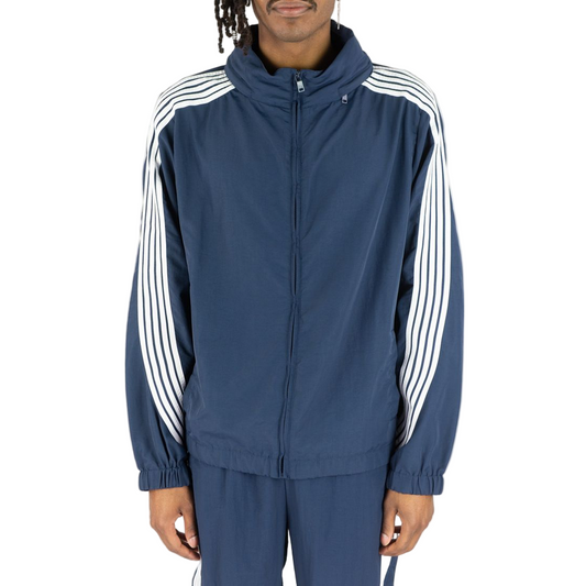 REBEL MINDS BENT STRIPES NYLON JACKET by Rebel Minds