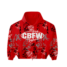 ONE MILLION CBFW RED GRAFFITI HOODIE