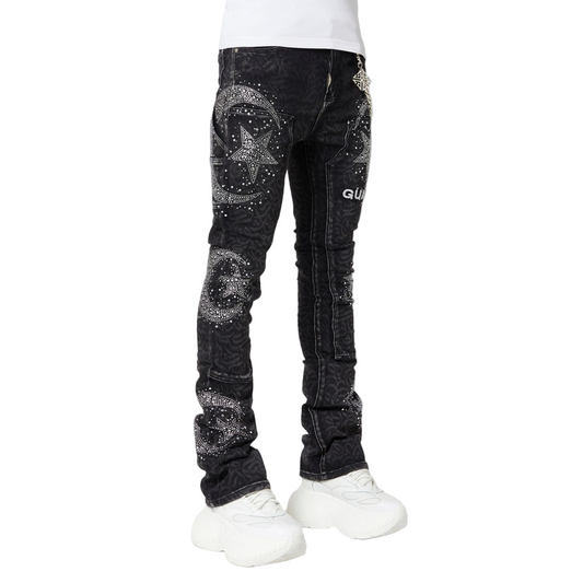 GUAPI Obsidian Black Calligraphy Denim by GUAPI