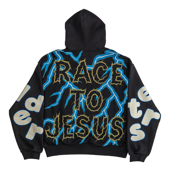RED LETTERS Race to Jesus V2 Scattered Hoodie by RED LETTERS