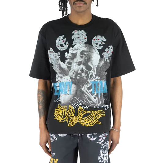 REBEL MINDS HEAVY TEARS RHINESTONE TEE by Rebel Minds