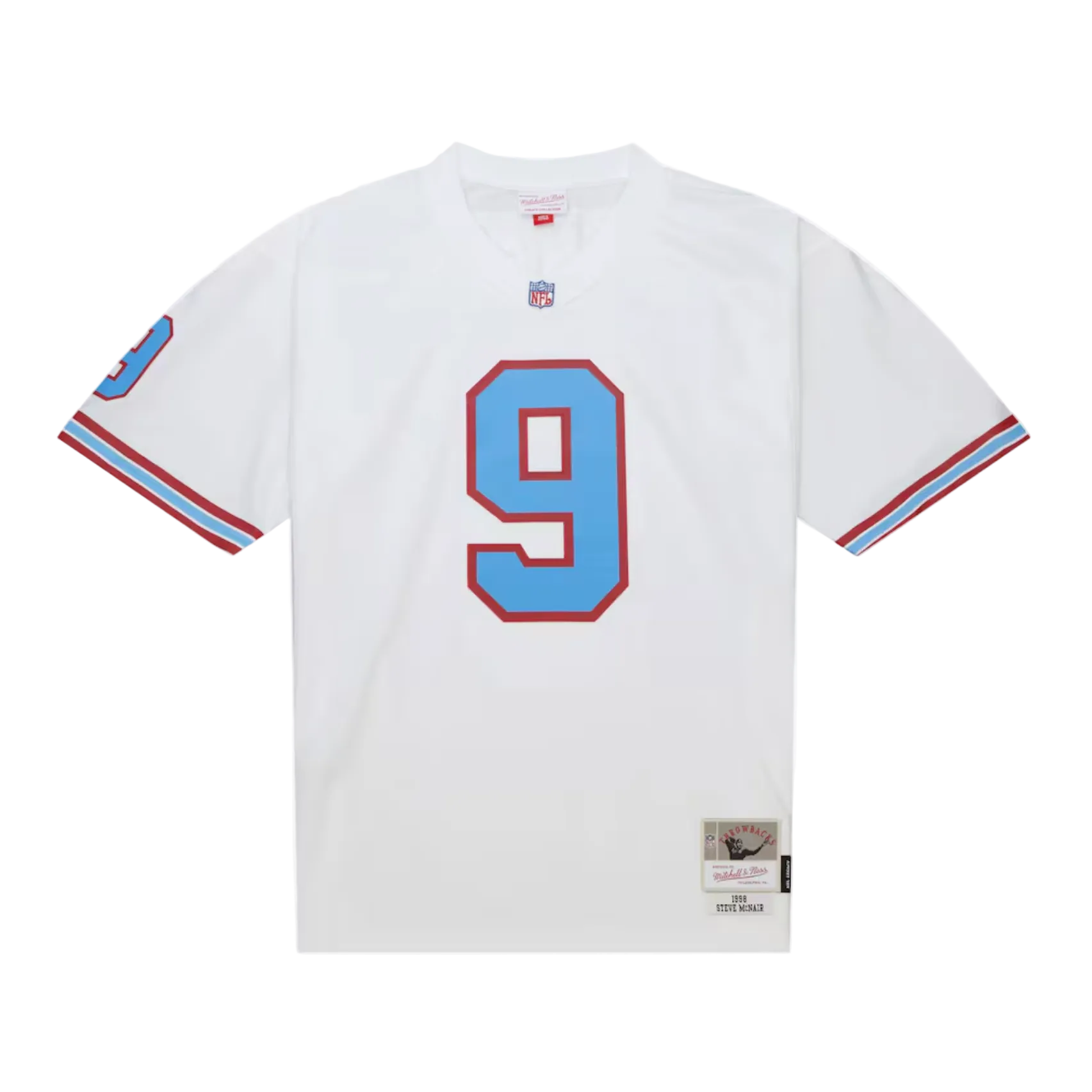 MITCHELL AND NESS TENNESSEE OILERS 1998 WHITE STEVE MCNAIR JERSEY by Mitchell and Ness