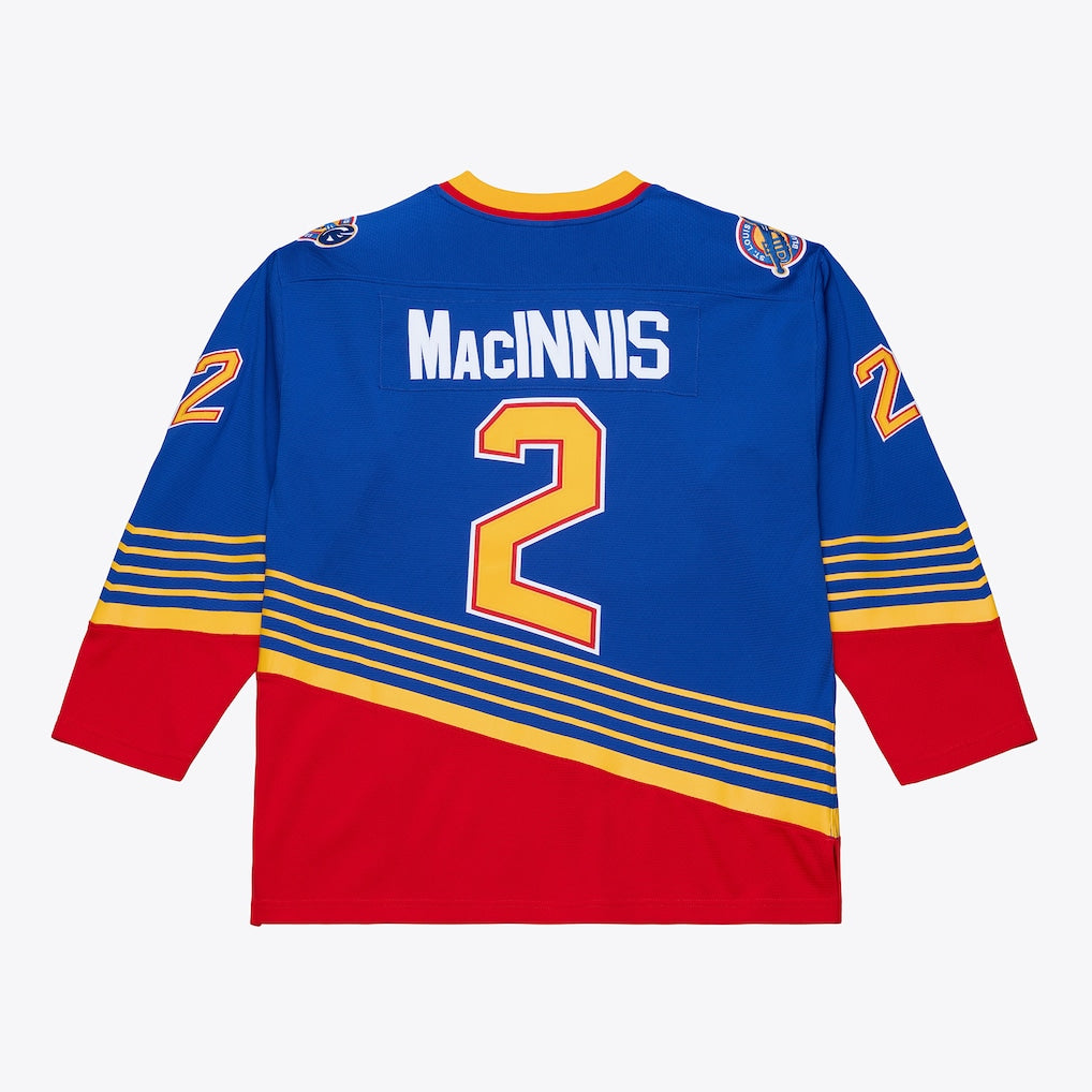 MITCHELL AND NESS NHL DARK POWER PLAY ST. LEWIS BLUES 1994 AL MACINNIS JERSEY by Mitchell and Ness