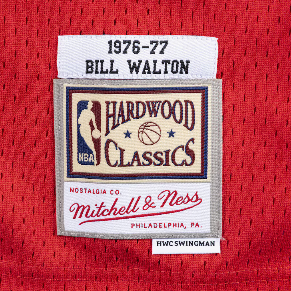 MITCHELL AND NESS NBA SWINGMAN PORTLAND TRAILBLAZERS 1976 BILL WALTON JERSEY by Mitchell and Ness