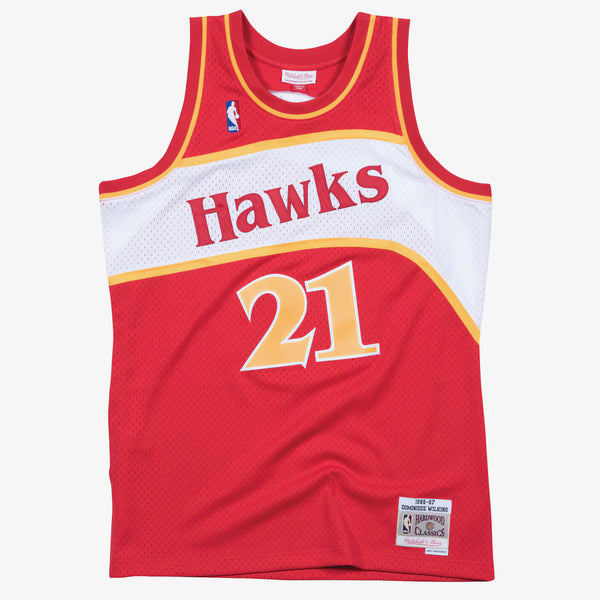 NBA SWINGMAN ROAD JERSEY ATLANTA HAWKS 1986 DOMINIQUE WILKINS by Mitchell and Ness