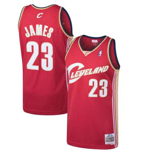MITCHELL AND NESS NBA SWINGMAN ROAD JERSEY CLEVELAND CAVS 2003 LEBRON JAMES by Mitchell and Ness