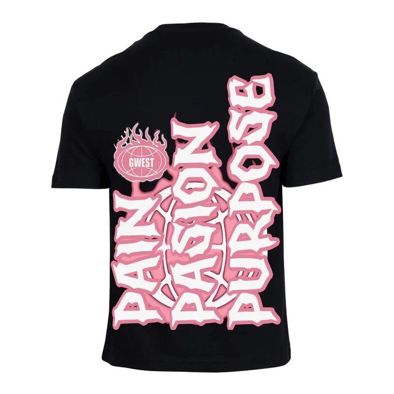 G WEST RHINESTONE PAIN & PEACE TEE by G-WEST