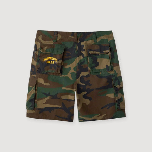 GV GALLERY RASBERRY HILLS CAMO SHORTS by GV Gallery
