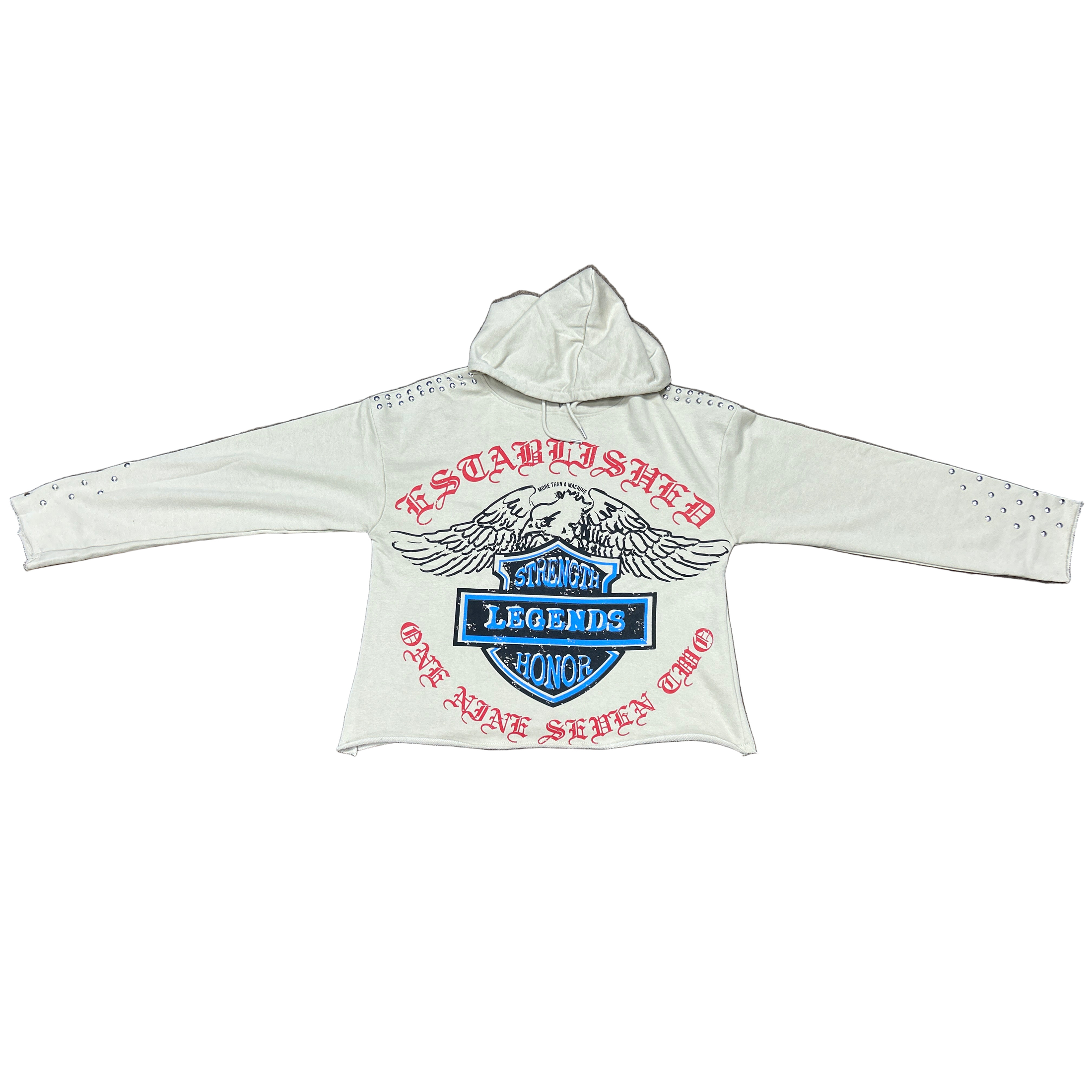 FWRD ESTABLISHED STUDDED FRENCH HOODIE