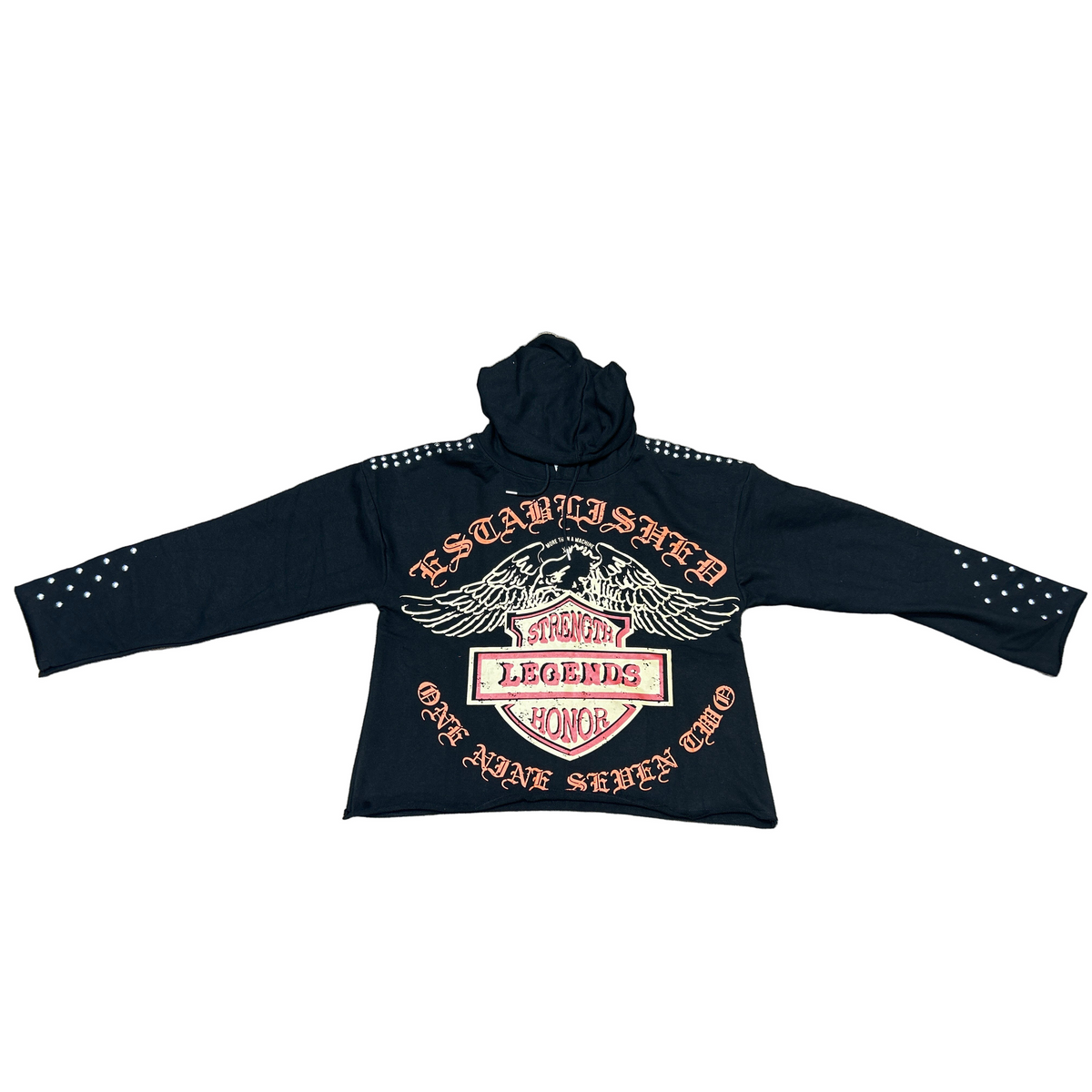 FWRD ESTABLISHED STUDDED FRENCH HOODIE by FWRD
