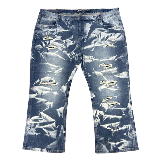 BLACK LIGHT RIPPED WAVY DENIM by Black Light