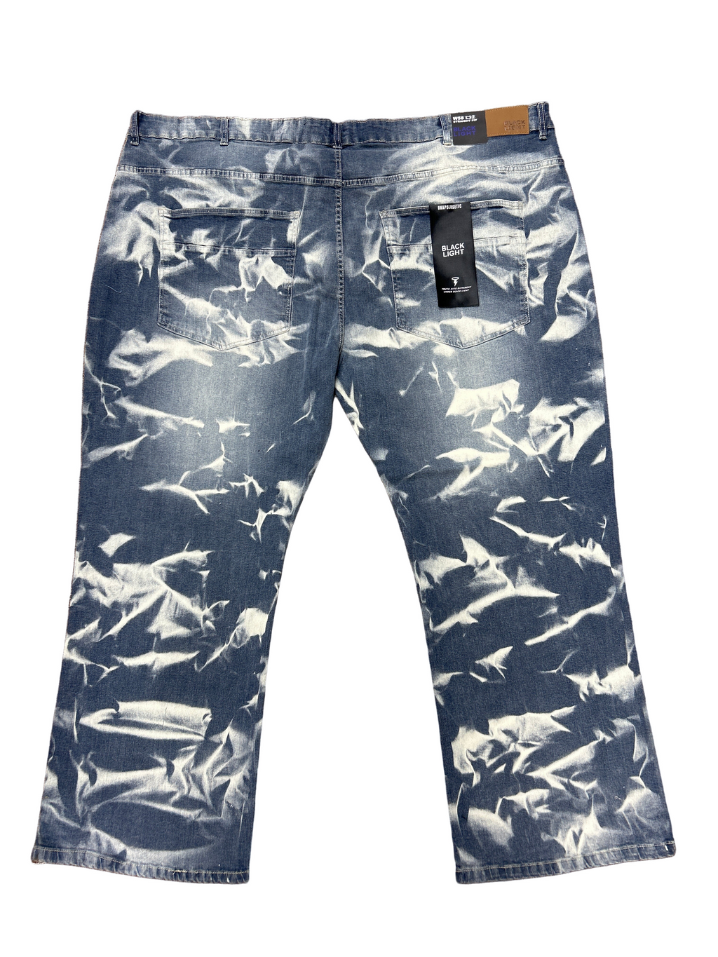 BLACK LIGHT RIPPED WAVY DENIM