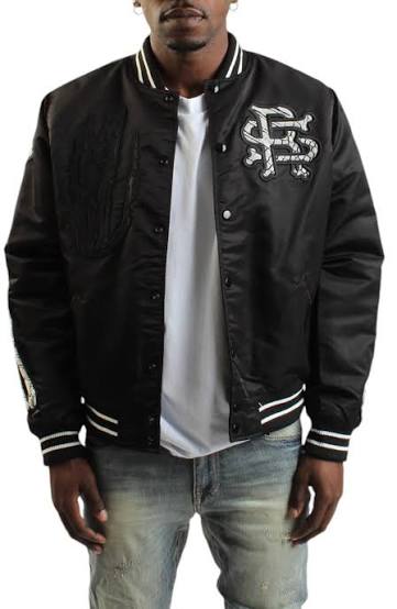 SMOKE RISE SATIN NEVER DIE JACKET by Smoke Rise