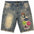 MONDO PATCH DENIM JORTS by MAKOBI