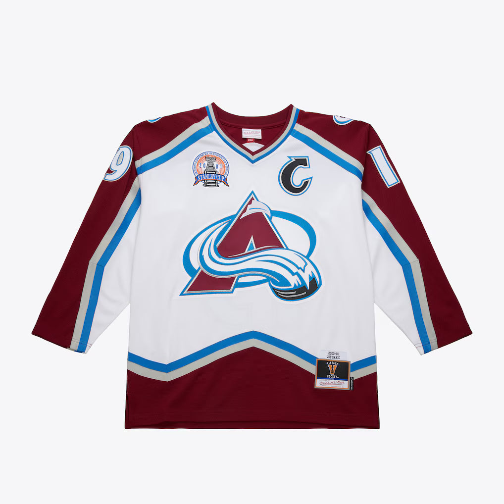 Mitchell and Ness Avalanche 2000-01 White Jersey