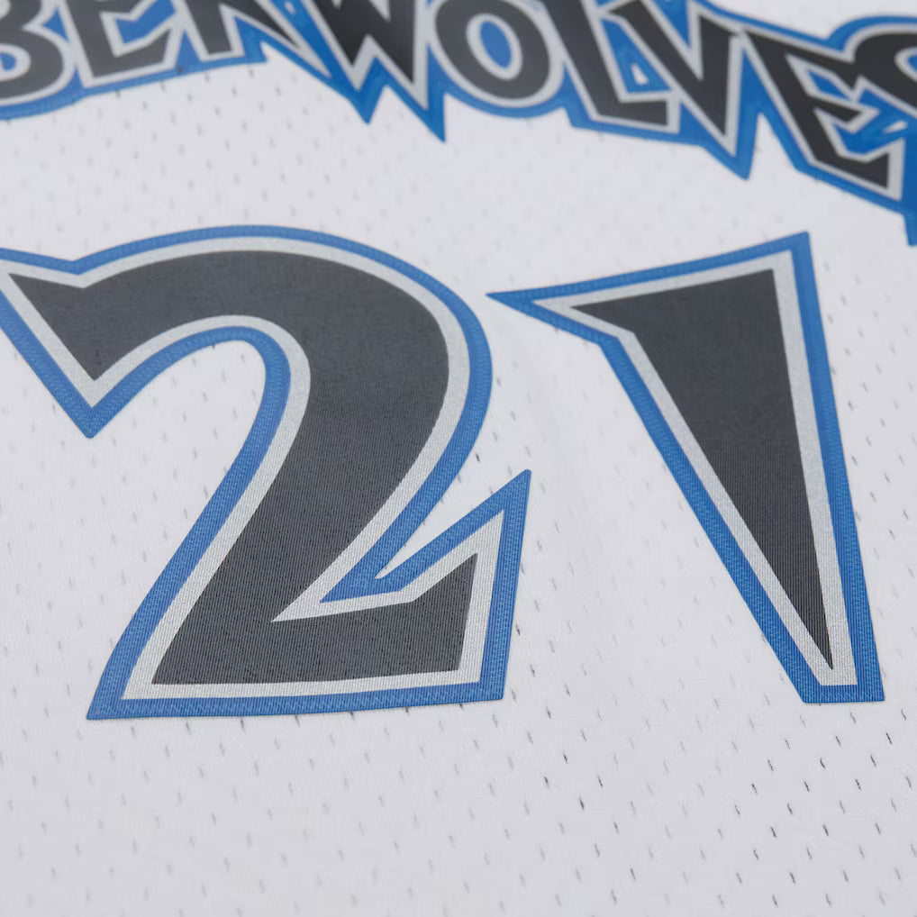 MITCHELL AND NESS NBA WHITE MINNESOTA TIMBERWOLVES 2003 KEVIN GARNETT JERSEY by Mitchell and Ness