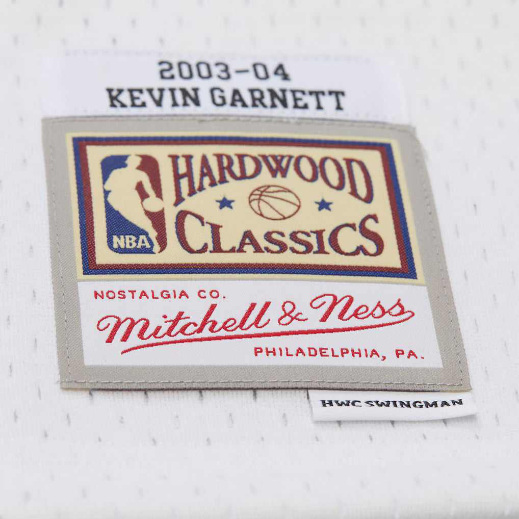 MITCHELL AND NESS NBA WHITE MINNESOTA TIMBERWOLVES 2003 KEVIN GARNETT JERSEY by Mitchell and Ness