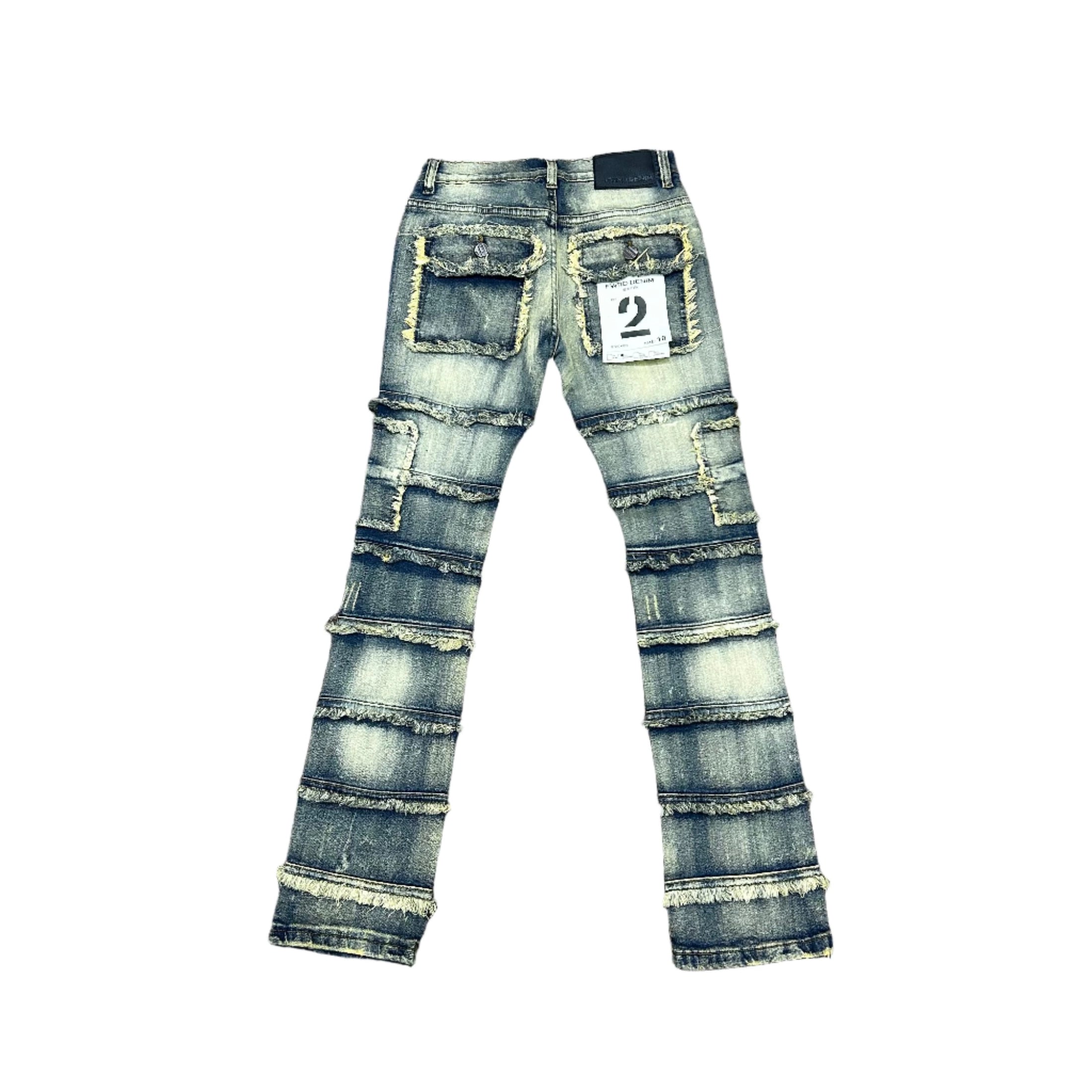FWRD DENIM FLARE PANTS-VINTAGE TINT by FWRD
