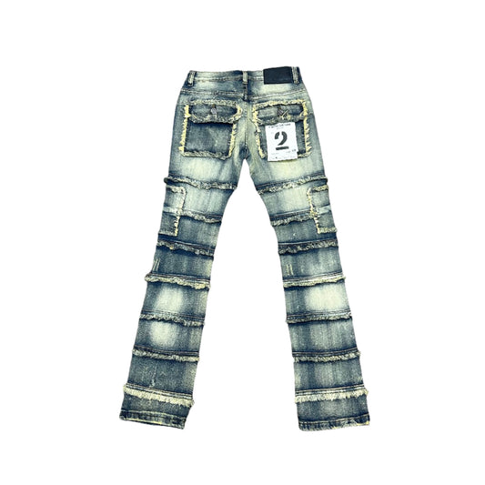 FWRD DENIM FLARE PANTS-VINTAGE TINT by FWRD