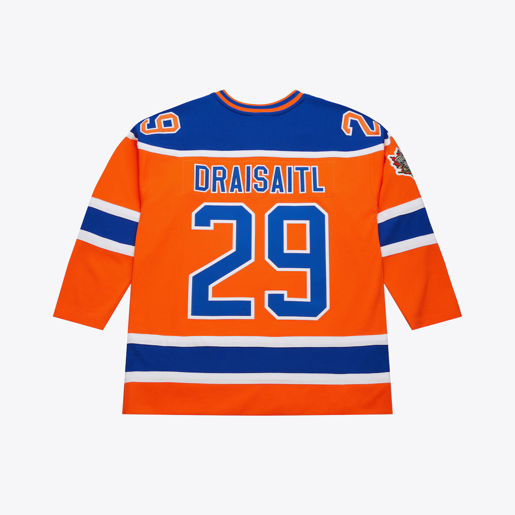 Mitchell and Ness Oilers Orange 2016 NHL Heritage Jersey