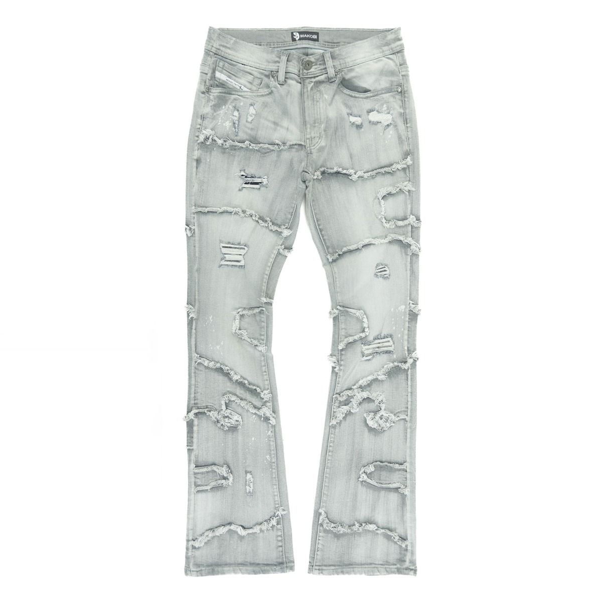 MAKOBI PASTONI STACKED JEANS by MAKOBI
