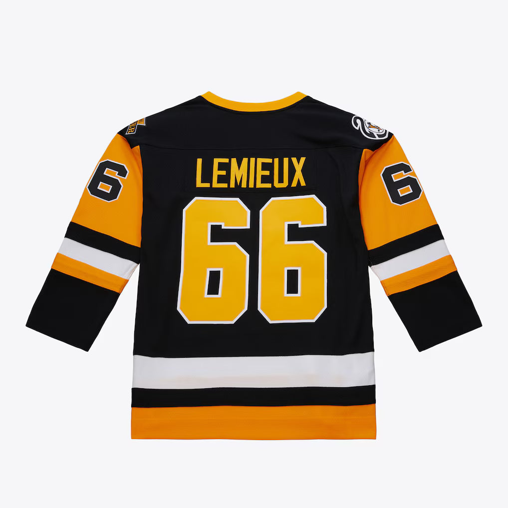 MITCHELL AND NESS NHL DARK PITTSBURG PENGUINS 1991 MARIO LEMIEUX JERSEY by Mitchell and Ness