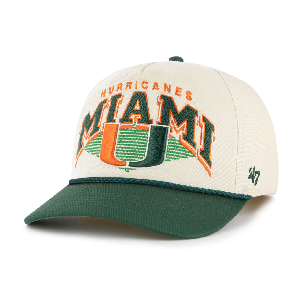 47 MIAMI HURRICANES NATURAL POMONA HAT by 47