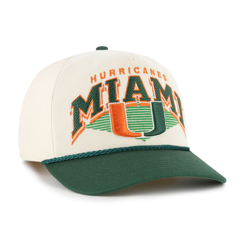 47 MIAMI HURRICANES NATURAL POMONA HAT by 47