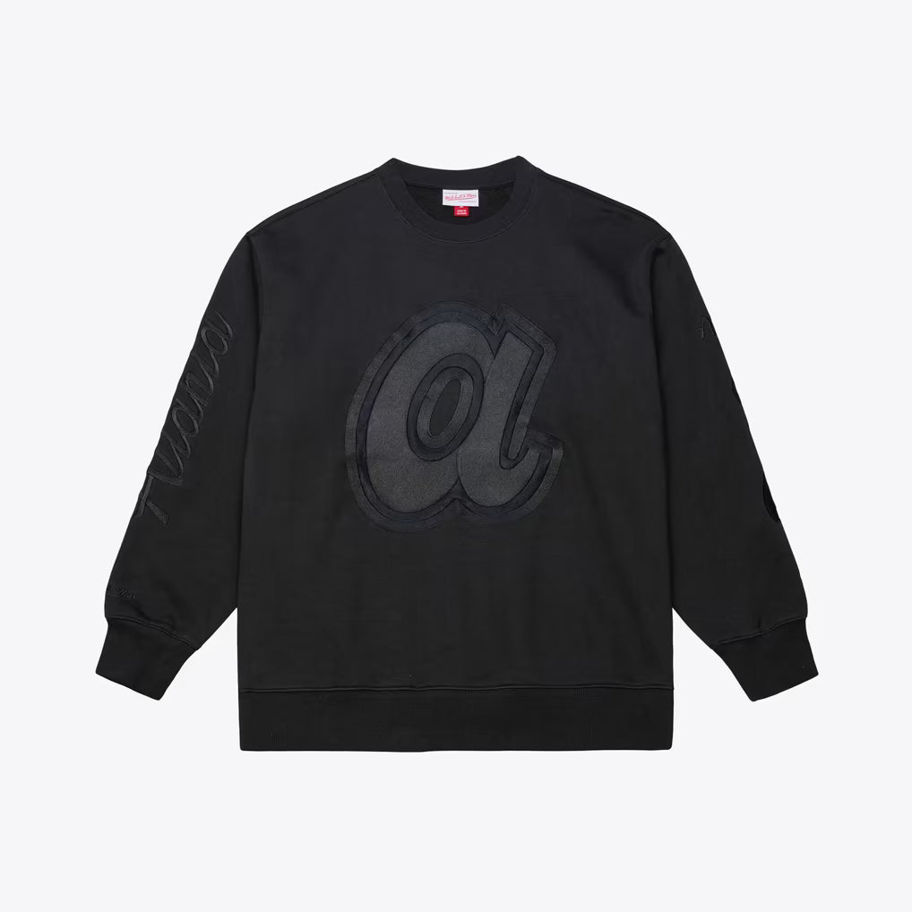 MITCHELL & NESS MLB ATLANTA BRAVES PHANTOM FLEECE CREWNECK SWEATSHIRT by Mitchell and Ness