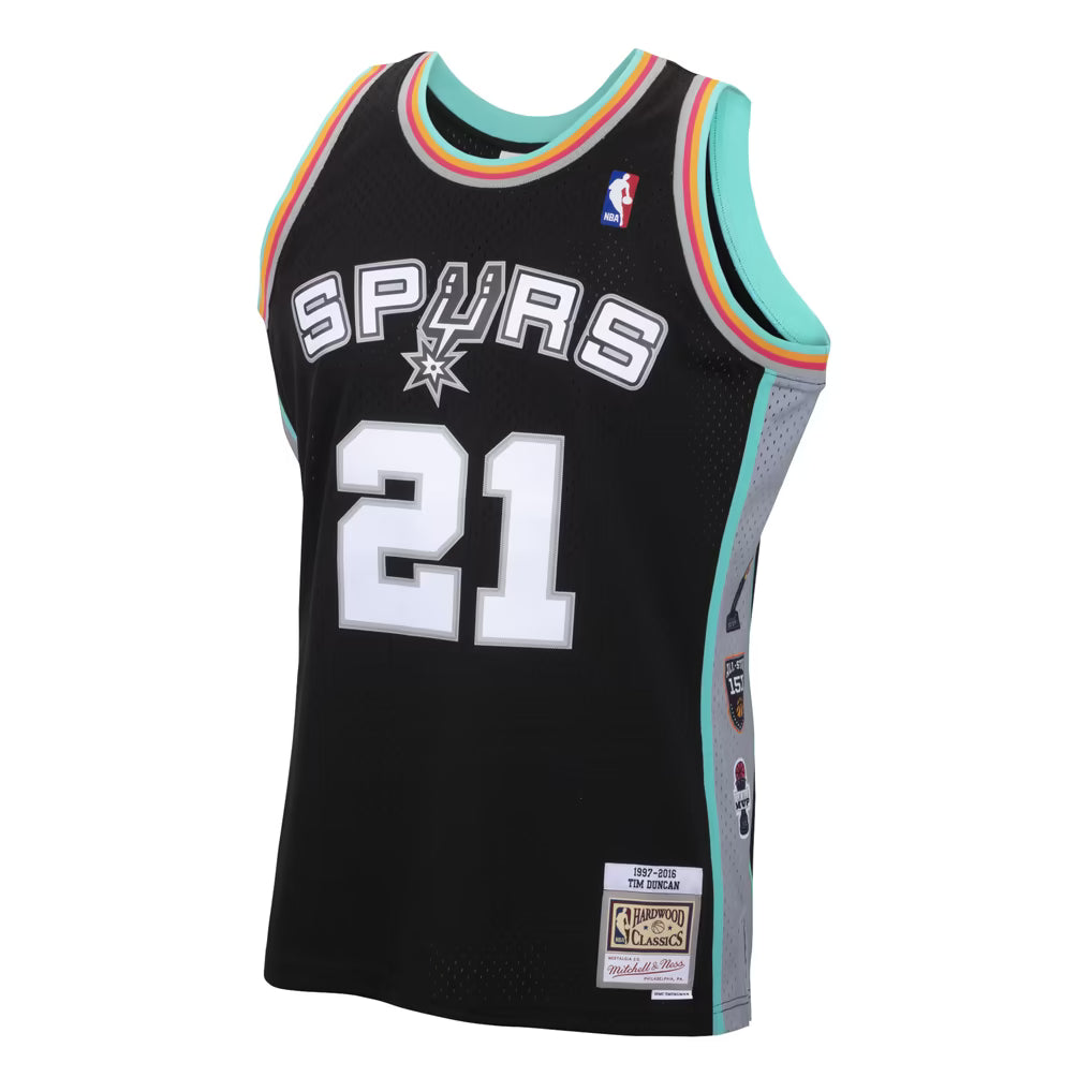 MITCHELL AND NESS NBA SWINGMAN 1997 SAN ANTONIO SPURS TIM DUNCAN JERSEY by Mitchell and Ness