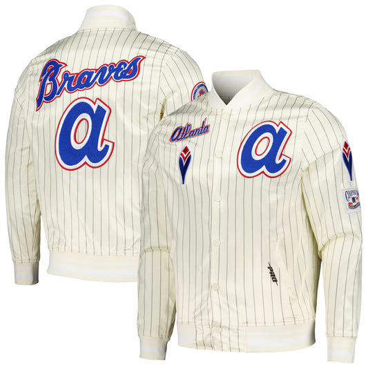 PRO STANDARD ATLANTA BRAVES PINSTRIPE RETRO JACKET by Pro Standard