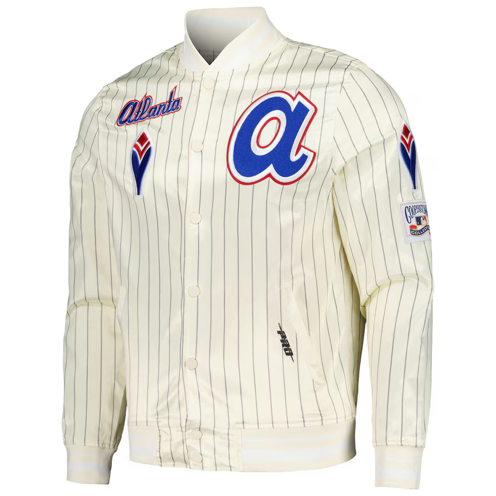 PRO STANDARD ATLANTA BRAVES PINSTRIPE RETRO JACKET by Pro Standard