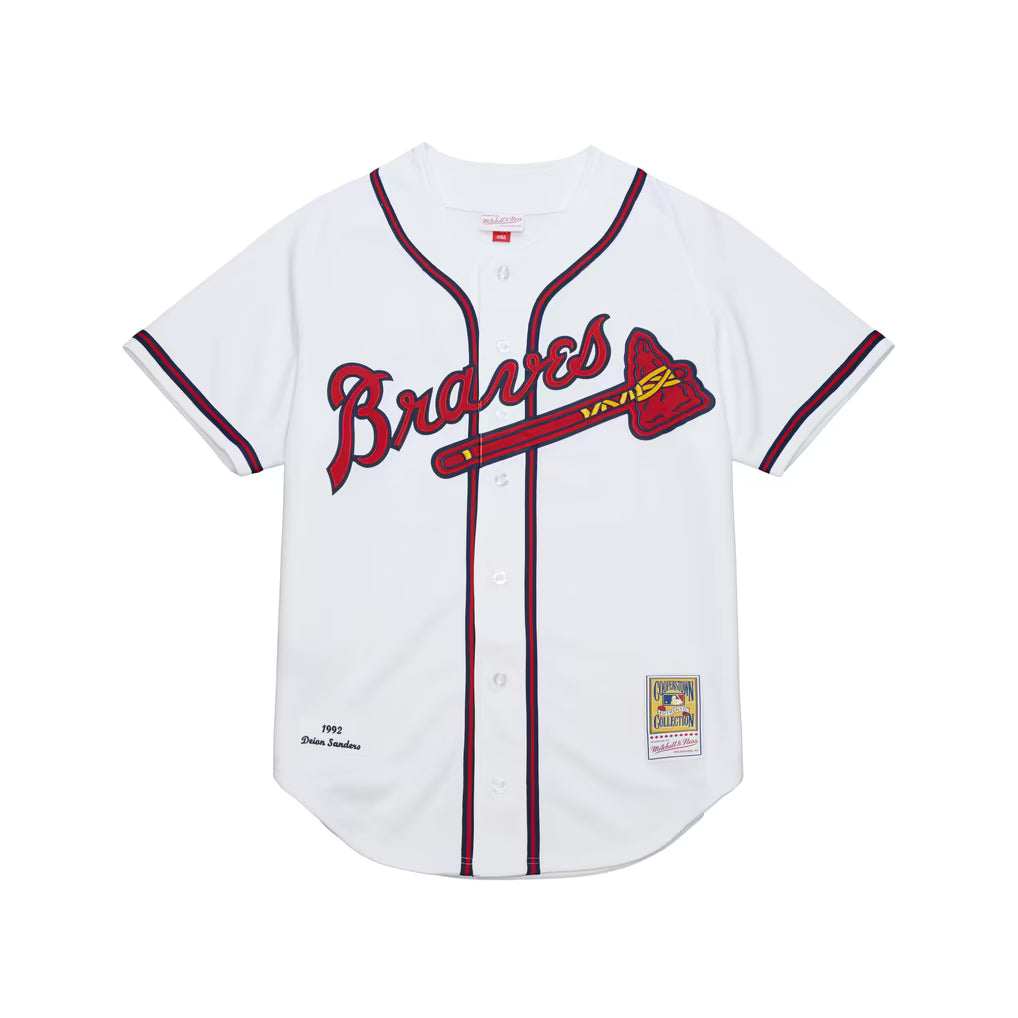 MITCHELL & NESS 1992 DEION SANDERS AUTHENTIC BRAVES JERSEY by Mitchell and Ness