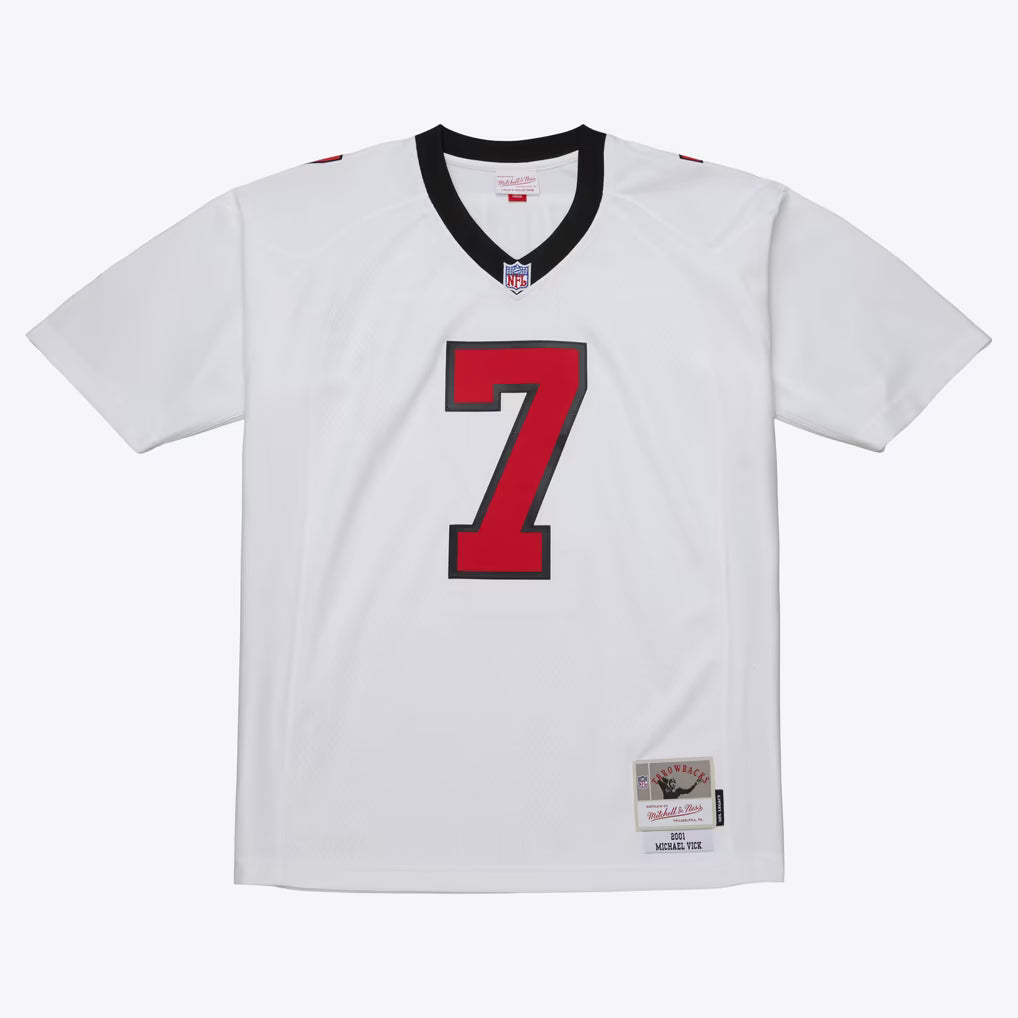 MITCHELL & NESS 2001 ATLANTA FALCONS WHITE MICHAEL VICK JERSEY by Mitchell and Ness