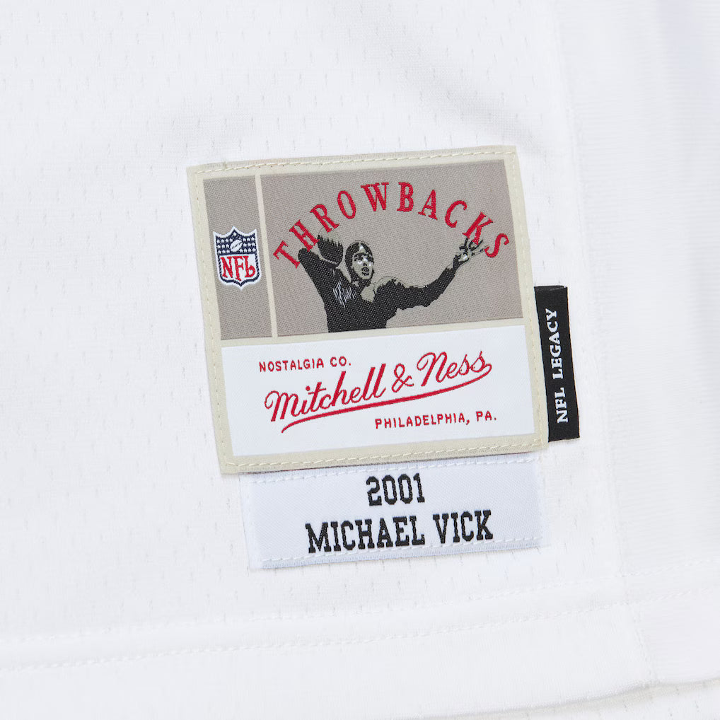 MITCHELL AND NESS NFL WHITE JERSEY ATLANTA FALCONS 2001 MICHAEL VICK JERSEY by Mitchell and Ness