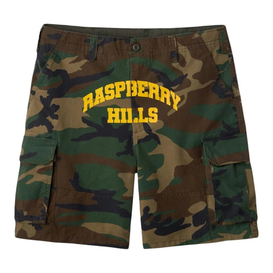GV GALLERY RASBERRY HILLS CAMO SHORTS by GV Gallery