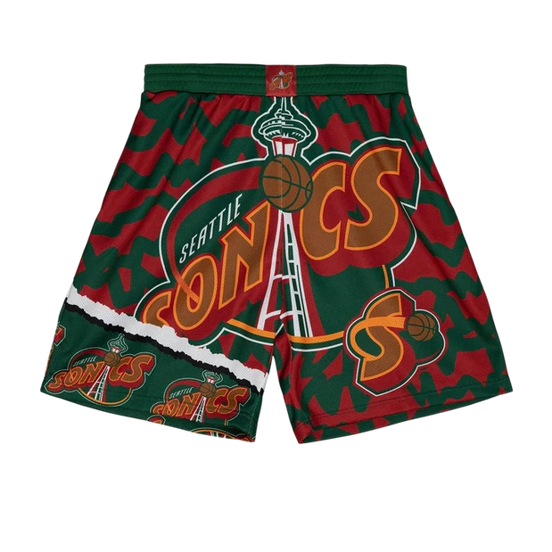 MITCHELL AND NESS NBA JUMBOTRON SUBLIMATED SHORTS SUPERSONICS by Mitchell and Ness