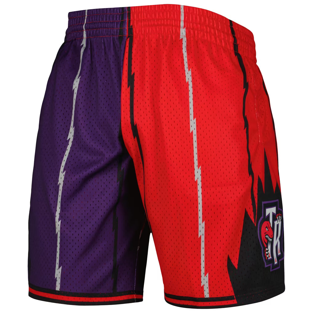 MITCHELL AND NESS 1998 NBA RAPTORS SPLIT SWINGMAN SHORTS by Mitchell and Ness